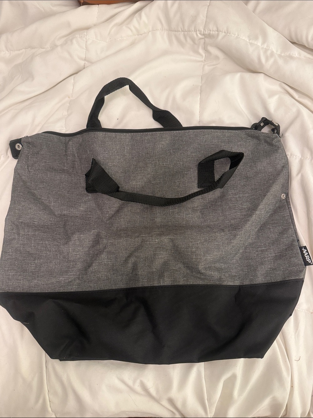 Men’s Gray & Black Travel Duffel Bag - Unbranded